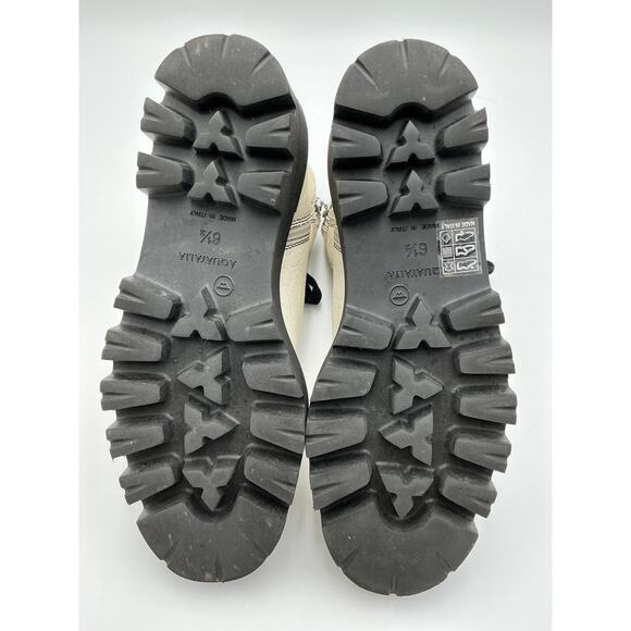 Aquatalia 'Alyssa' White Lace Up Boots Size 6.5 - Picture 5 of 6